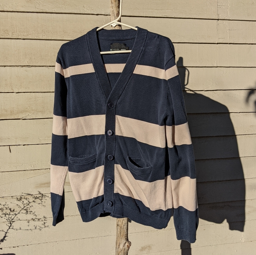 Blue & Cream Cardigan